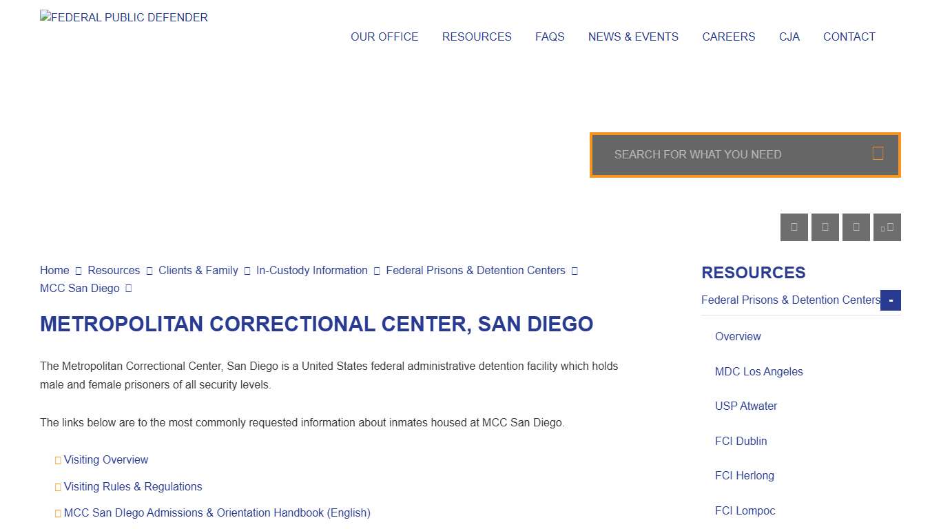 MCC San Diego - FPDCDCA